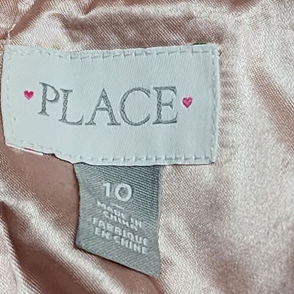 Girls Formal Elegant Pink & Gold Embroidered Fancy Valentine's Day Dress Size 10 - Picture 7 of 9